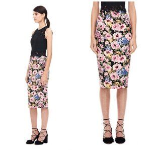 Rebecca Taylor | Women's Lavinia Floral Print Pencil Skirt (Size 2)